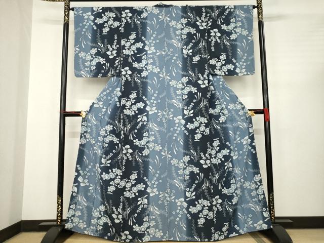 平和屋着物●上質な小紋　草花文　正絹　逸品　AABC4125ck(4.0)