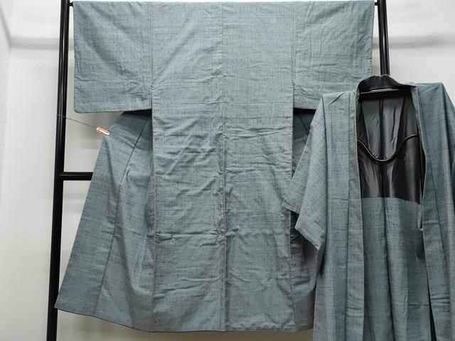 平和屋着物●男性 紬 アンサンブル 霞文 正絹 逸品 CAAL0877vf