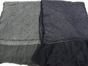 平和屋着物■男性 和装小物 兵児帯 総絞り 灰・紺 逸品 AAAF5117Aay