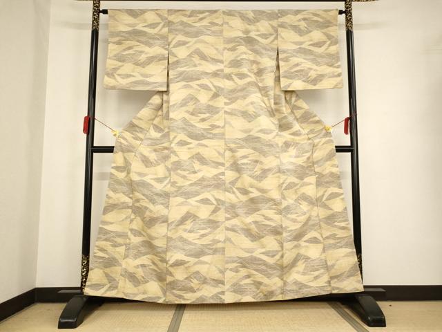 平和屋着物■上質な紬 芝文 正絹 逸品 AAAO2685ja
