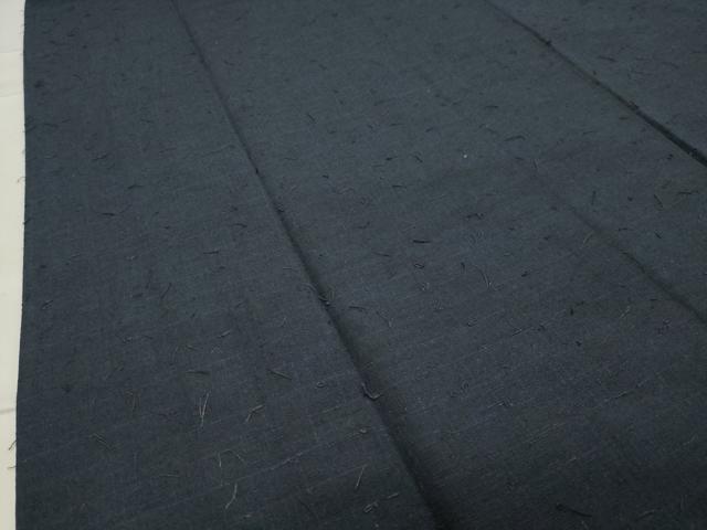 平和屋着物●男性　髭紬　アンサンブル　藍鉄色　正絹　逸品　CAAX5707gh