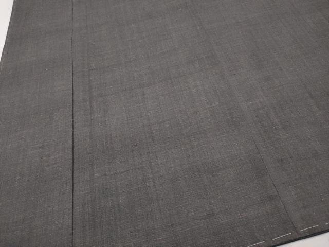 平和屋本店■極上　男性　本場結城紬　重要無形文化財　アンサンブル　色無地　黒橡色地　証紙付き　逸品　未使用　CYAA2797s5