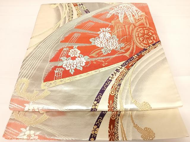 ■■■　サイズ　■■■ 長さ 424cm 幅 30.5cm程 ■■■　商品詳細　■■■ 【正絹・芯なし】 詳細に関しましては、画像をご確認ください。 大変上質な逸品になります。 お安く出品致しますので、是非この機会にいかがでしょうか？ ■■■　注意事項　■■■ ■モニター発色の具合により色合いが異なる場合がございます。 ■寸法は多少の誤差が生じる場合がございますのでご了承ください。 ■縫込みの長さが左右非対称の場合は短い部分を記載しております。 左右非対称であってもご返品・お値引き等の保証は出来かねますので、ご了承の上ご購入をお願い致します。 ■シミ等のチェックには注意を払っておりますが、見落としがある場合もございますし、個人の見解も様々ですので神経質な方のご購入はお控えください。 ■箪笥に入っておりました着物や帯なので畳みシワや匂いがあるものもございます。 ■お休みは基本的に土日祝となりますが、その他臨時でお休みする場合がございますのでご了承ください。 ■商品の発送は平日のみの発送となります。 ■夜間と土曜、日曜日はお問い合わせの回答が遅れる場合がございます。 ■当店では、お直し、紋入れ、お手入れ等は承っておりません。 ■生地の状態（ヤケ、経年劣化等）によってはサイズ直しが出来ない場合がございます。 その点もどうかご了承のうえ、ご購入をお願いいたします。 ■弊社で取り扱う商品は一点ものにつき、時期や在庫状況に応じて金額が変更となる場合がございます。 ■検針は行っておりません。予めご了承いただきますようお願いいたします。 ■【洗える着物】と記載のある商品におきましては、商品お届け後に洗濯を行ってしまってからのご返品にはご対応しかねます。 念の為、専門店でのお手入れをお願いいたします。 ■着物のサイズ目安は下記を参考ください↓ ＜女性着物＞　お端折り次第で＋5cm　−1cmが着用可能サイズ 　例）身丈170cmの場合、身長160cm〜175cm ＜男性着物＞　身丈＋約25cm〜27cm程が適応身長 　例）身丈155cmの場合、身長180〜182cm