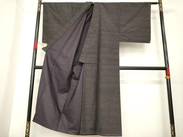 平和屋着物●男性　紬　アンサンブル　霞文　正絹　逸品　未使用　AABE8219ck