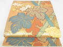 平和屋着物■六通柄袋帯 葡萄蔦の葉花文 金糸 逸品 DAAF8428sa