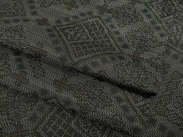 平和屋着物●本場大島紬　花菱文　正絹　逸品　AAAY1894ck