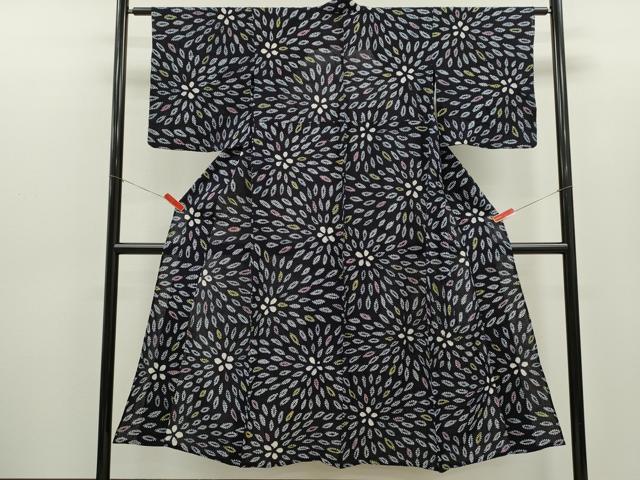 平和屋着物∴夏物　浴衣　有松鳴海絞り　花尽くし　綿　逸品　CABH7928ze