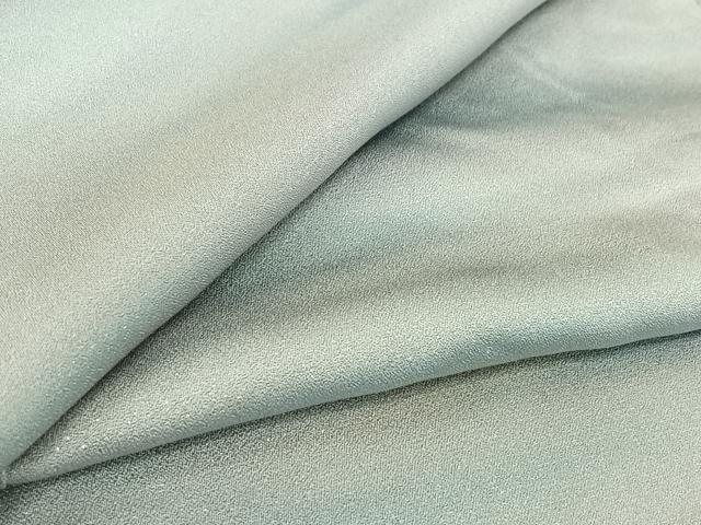 平和屋着物▽上質な小紋　単衣　霞文　暈し染め　銀通し地　正絹　逸品　AABH9802jh