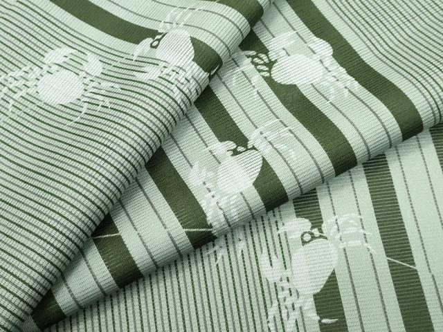 平和屋着物■極上 夏物 小紋 絽 蟹 かに 間道 逸品 CZAA3103s5