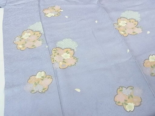 平和屋着物■上質な小紋 舞桜草花文 逸品 DAAG7712rt 平和屋着物■上質な小紋 舞桜草花文 逸品 DAAG7712rt