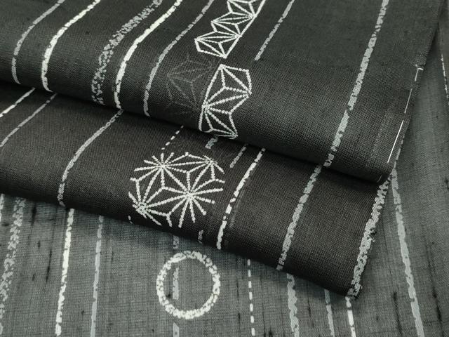 Summer Wear - 平和屋着物■極上　夏物　絹芭蕉　吉祥丸文　藍海松茶色地　逸品　未使用　CZAA3133s5