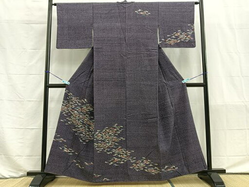 平和屋着物■訪問着 紬地 扇尽くし 正絹 逸品 BAAK5910fw 平和屋着物■訪問着 紬地 扇尽くし 正絹 逸品 BAAK5910fw