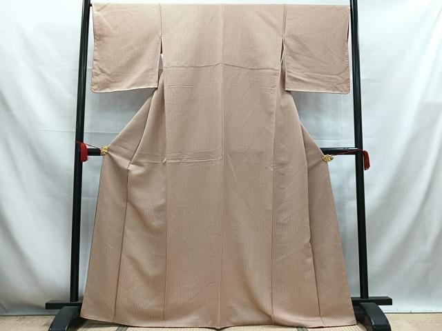 平和屋着物■上質な小紋　網目文様　正絹　逸品　AABC2999uw