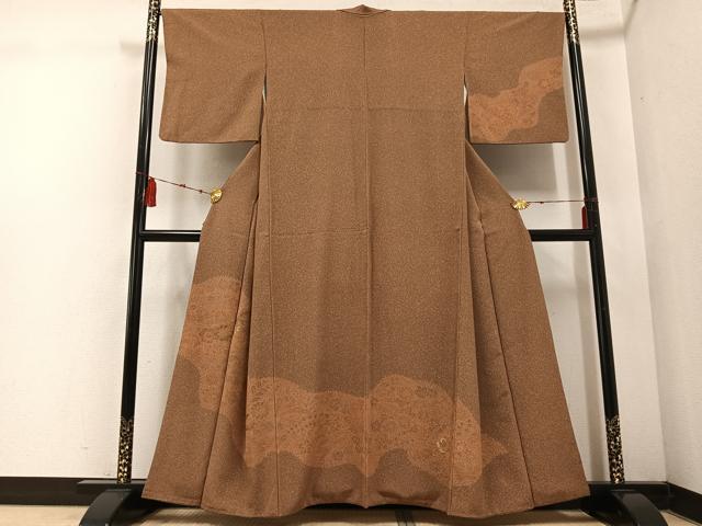 Kimono - 平和屋着物●訪問着　草花文　金彩　正絹　逸品　AABE4875ph