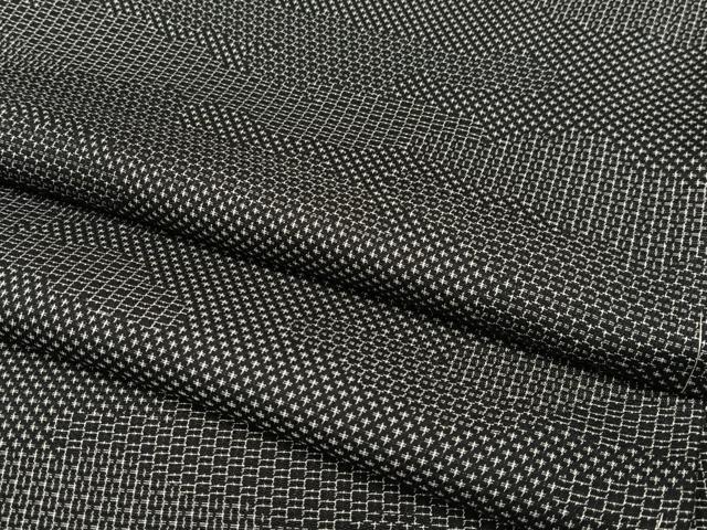 平和屋着物●お召　霞文　正絹　逸品　AAAP4622oa