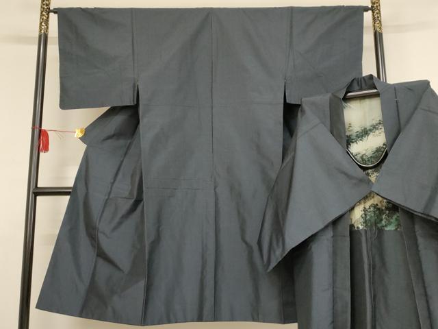 平和屋着物■男性 本場大島紬 アンサンブル 亀甲文様 正絹 逸品 AAAP9604iu