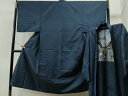 平和屋着物■男性 紬 アンサンブル 霞文 正絹 逸品 CAAM9403yc