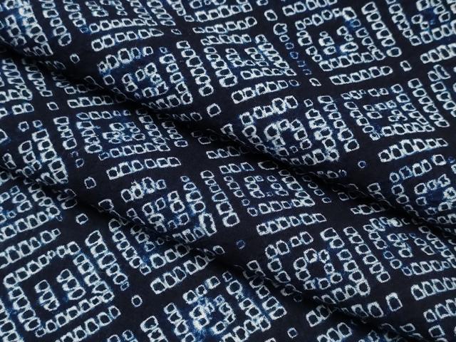 平和屋着物∴夏物　浴衣　有松鳴海絞り　天井菱文　綿　逸品　CAAY4486ng