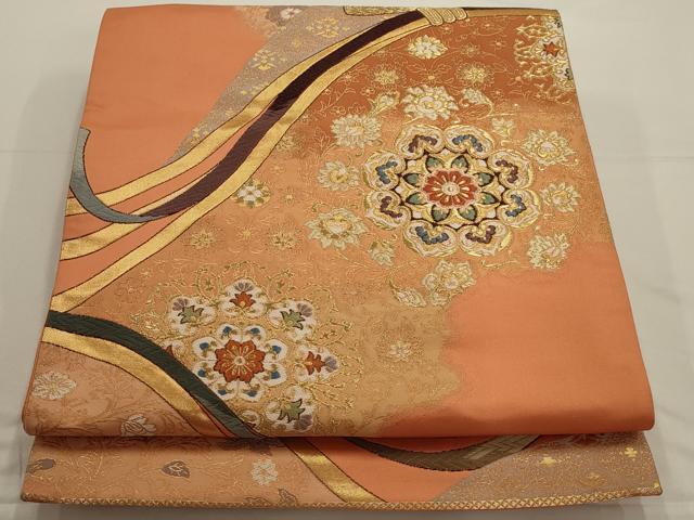 平和屋着物◎六通柄袋帯 彩光華 金糸 正絹 逸品 AAAN2272ou
