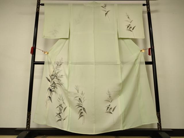 平和屋着物＊夏物　訪問着　絽　枝葉文　暈し染め　正絹　逸品　AABB2516jd