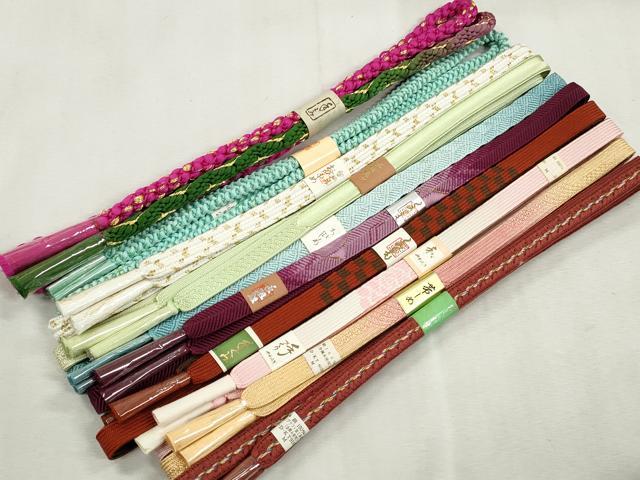 平和屋着物●和装小物　帯締め10本セット　高麗組　笹浪組　唐組　大和組　礼装用　金糸　逸品　未使用　CABJ3883qe