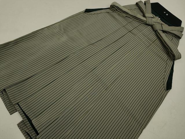 平和屋着物●男性　馬乗り袴　縞　正絹　逸品　CAAX4484ut