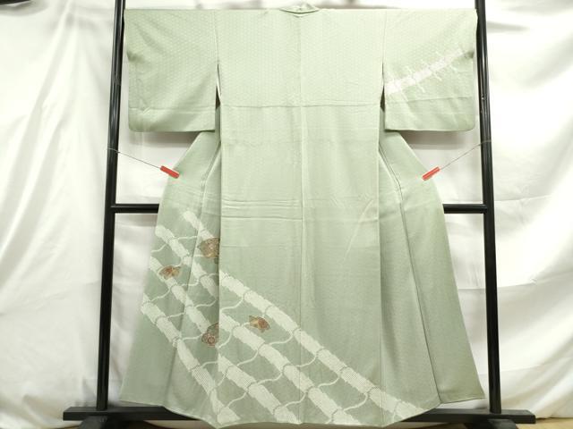 乐天商城 - 平和屋着物■中国三大刺繍 スワトウ刺繍 汕頭刺繍 訪問着 絞り 地紙花文 金彩 正絹 逸品 DABE8810qa