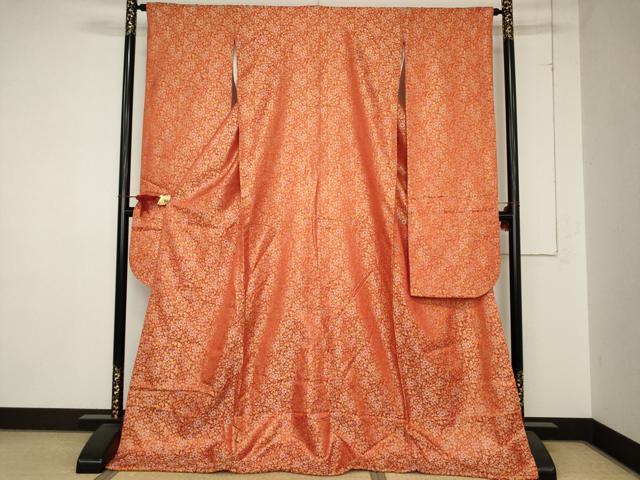 平和屋本店▼お引きずり・お引き摺り・引き振袖 和装 婚礼 結婚式 花嫁 神社挙式 唐織 花唐草文 金糸 逸品 AABC7030ou