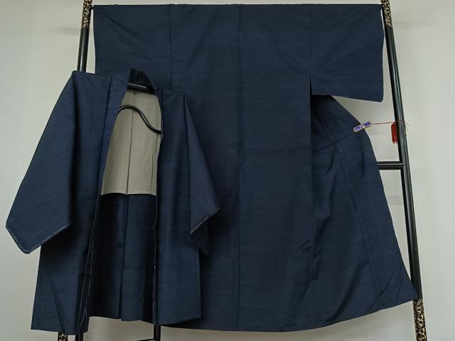 平和屋着物▽男性　紬　単衣　アンサンブル　霞文　正絹　逸品　未使用　AABH9811jh（楽天・平和屋）