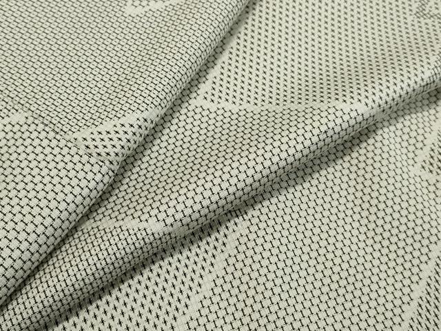 平和屋着物●上質な紬 変わり格子 正絹 逸品 DAAO2364ud
