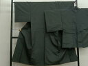 平和屋着物●男性 紬 アンサンブル 消炭色 正絹 逸品 BAAQ2303pm