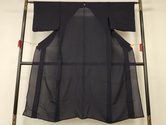 Uramono - 平和屋着物＊夏物　色無地　紗　藍鉄色　正絹　逸品　AABD8895jd