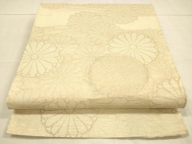 平和屋着物＊夏物 六通柄袋帯 舞花文 金銀糸 正絹 逸品 DAAU4308cm