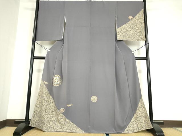平和屋着物●訪問着　竹屋町刺繍　正倉院動物花文　金彩　正絹　逸品　DAAY9526az
