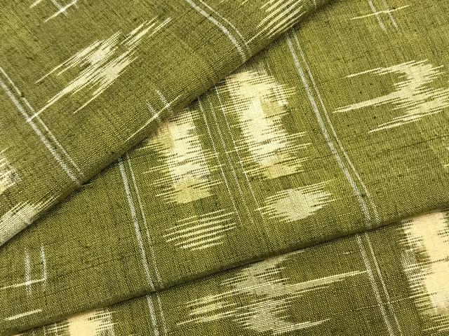 平和屋着物▽上質な紬　単衣　遠州椿　三越扱い　正絹　逸品　AABC3741fy