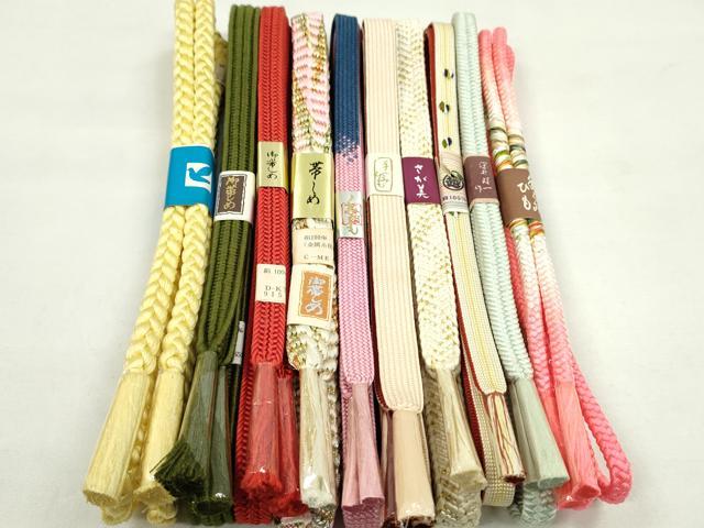 平和屋着物●和装小物 帯締め10本セット 高麗組 深井理一作 礼装用 丸組 三越扱い ...