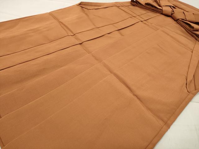 平和屋着物●男性　馬乗り袴　赤朽葉色　正絹　逸品　CABC8171gh
