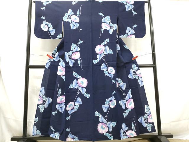 平和屋着物∴夏物　浴衣　草花文　綿　逸品　DAAR8350cd