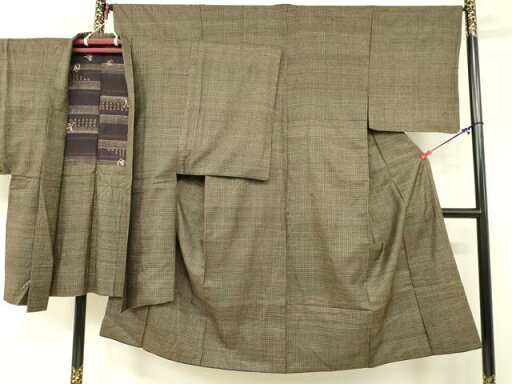 平和屋着物■男性 本場大島紬 アンサンブル 格子 正絹 逸品 DAAK1483tw 平和屋着物■男性 本場大島紬 アンサンブル 格子 正絹 逸品 DAAK1483tw