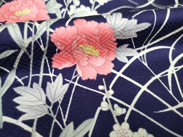 平和屋着物■上質な小紋 草花文 金彩 正絹 逸品 DAAK6251cf