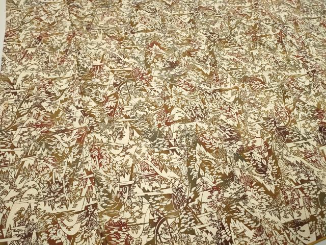 平和屋着物■上質な小紋 型染め 風景文 暈し染め 正絹 逸品 DAAL2119ya
