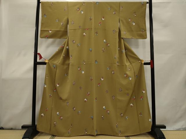 平和屋着物■上質な小紋 玩具文 金彩 正絹 逸品 AAAS0341sx