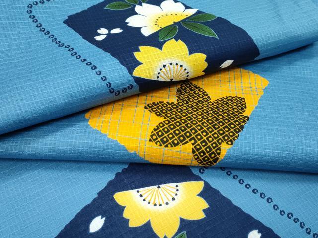 平和屋着物∴夏物 浴衣 綿紅梅 色紙花文 綿 逸品 CABF4790rv