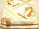平和屋着物◎西陣 六通柄袋帯 唐織 向かい鳥菱文 金銀糸 正絹 逸品 CAAP8029ft