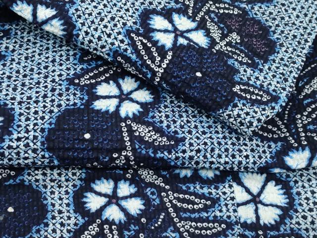 平和屋着物∴夏物 浴衣 枝垂れ花文 綿 逸品 CABG7204rv