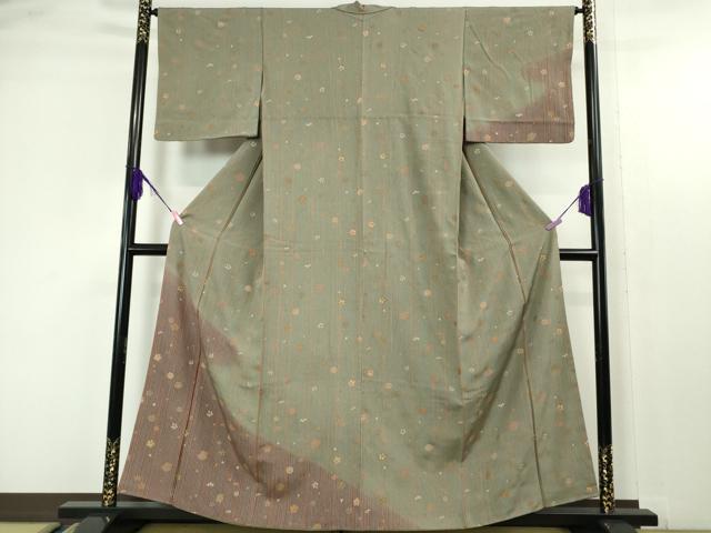平和屋着物■訪問着 舞桜文 暈し染め 金彩 正絹 逸品 DAAO5923ya