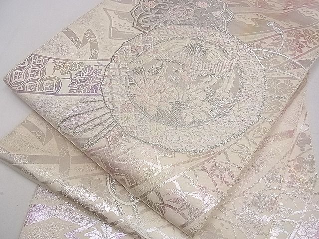 平和屋着物■六通柄袋帯　唐織　寿光鏡裏錦文　逸品　ud1748