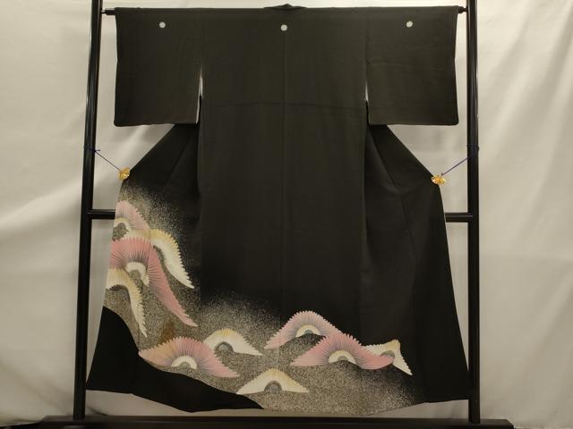 平和屋着物■豪華黒留袖　刺繍　裏菊　金銀彩　正絹　逸品　AAAZ6723ru