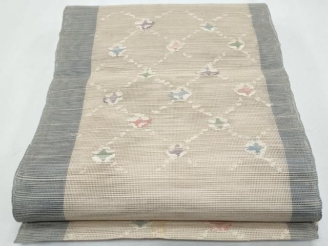 Rakuten - 平和屋着物＊夏物 1854年創業 帯屋捨松 八寸名古屋帯 菱文 正絹 逸品 CABH8290fb
