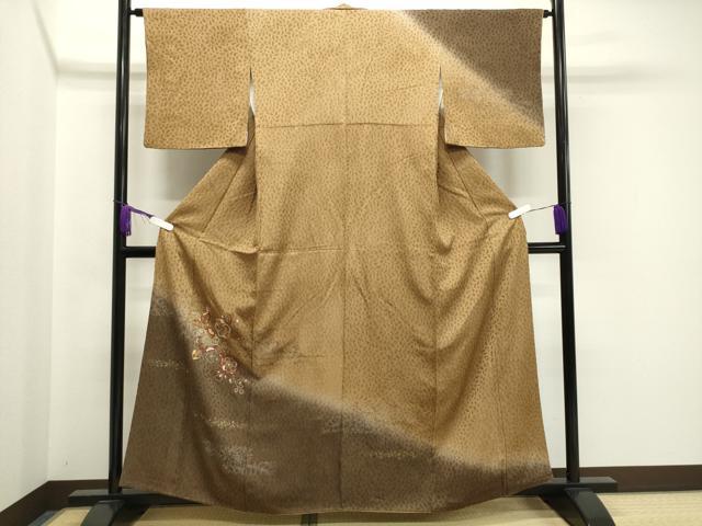 平和屋着物●中国三大刺繍　相良刺繍　訪問着　辻が花　ふくれ織　暈し染め　金彩　正絹　逸品　CABA1263gh